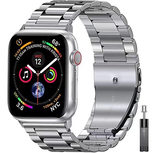 Dây Đeo Bằng Thép Không Gỉ 45mm 41mm Cho iwatch 6 5 4 3 2 se 44mm 40mm 42mm