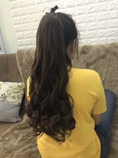 Tóc cột xoăn lọn đuôi [HÌNH THẬT TỰ CHỤP]