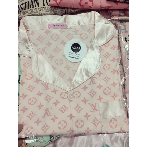 Bộ Pyjama [Lụa Satin Cộc Dài] lụa satin không nhăn kèm video ảnh thật