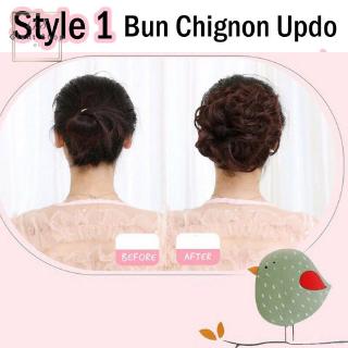 Búi Tóc Giả Xoăn Làm Dày Tóc