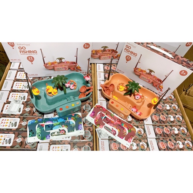 Bộ Đồ Chơi Câu Cá, Câu Vịt Biển Đảo Nước Chảy Tự Động Cho Bé