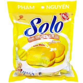 Bánh bông lan kem bơ sữa Solo 168g