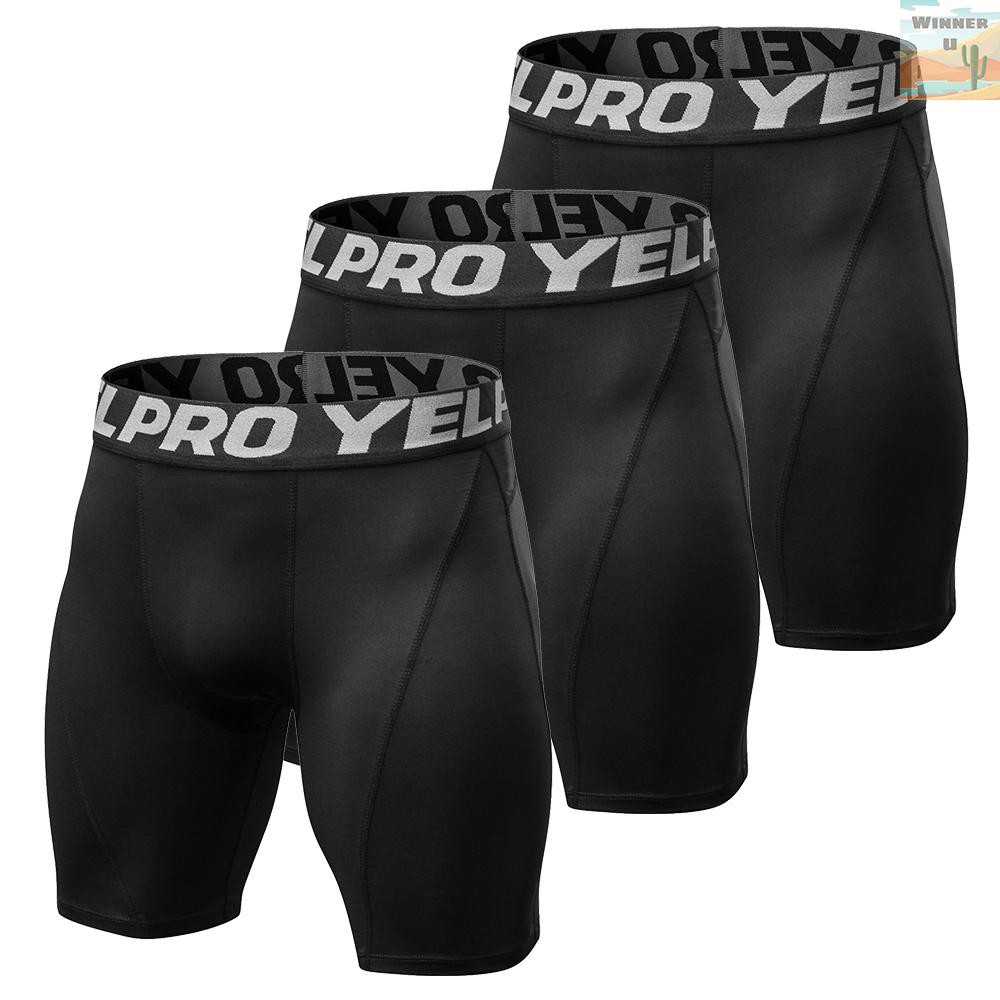 🏆WinnerYou 3 Pack Men Compression Shorts Active Workout Underwear