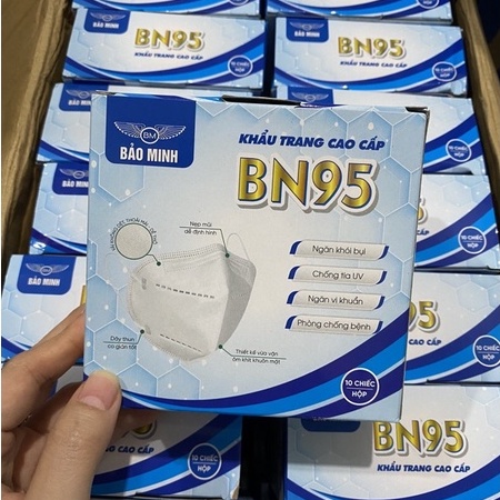 Hộp 10 Khẩu Trang Y tế BN95 Siêu Kháng Khuẩn Cấu Trúc 4D