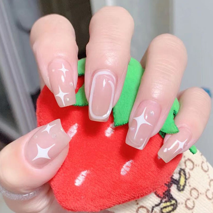 Miếng Dán Móng Tay Hình Tròn Màu laser Lấp Lánh Chống Thấm Nước