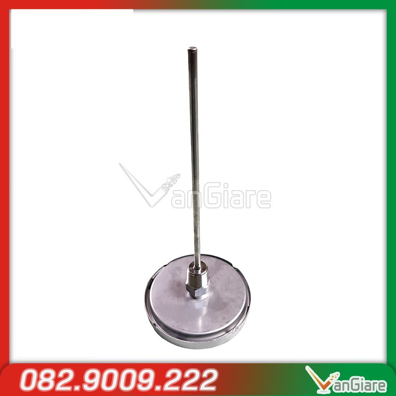 Đồng hồ nhiệt độ inox 304 châng ngang - chân sau , có nút reset, yamaki 100 độ C