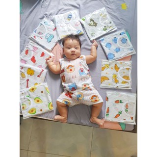 Bộ cotton giấy ba lỗ cho bé từ 5-15kg