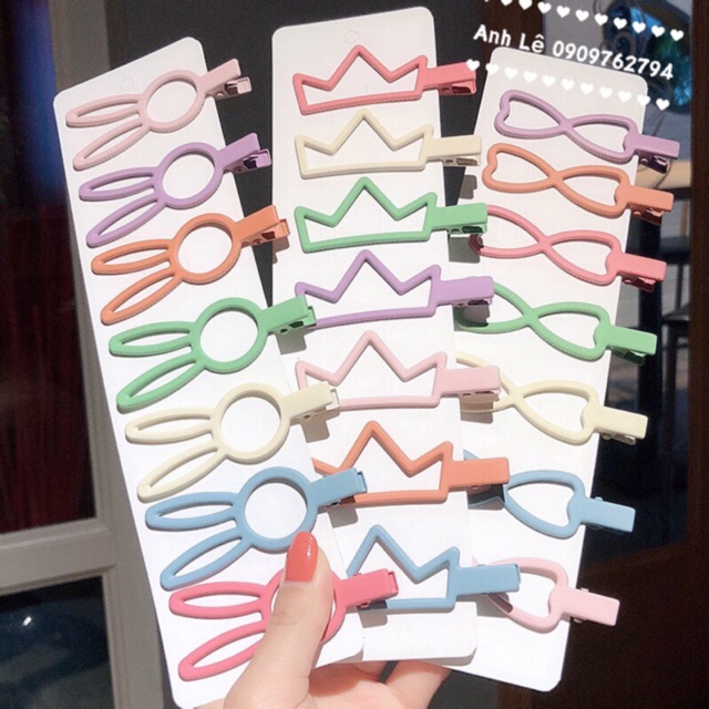 Set kẹp 7 cây ( cùng hình khác màu )