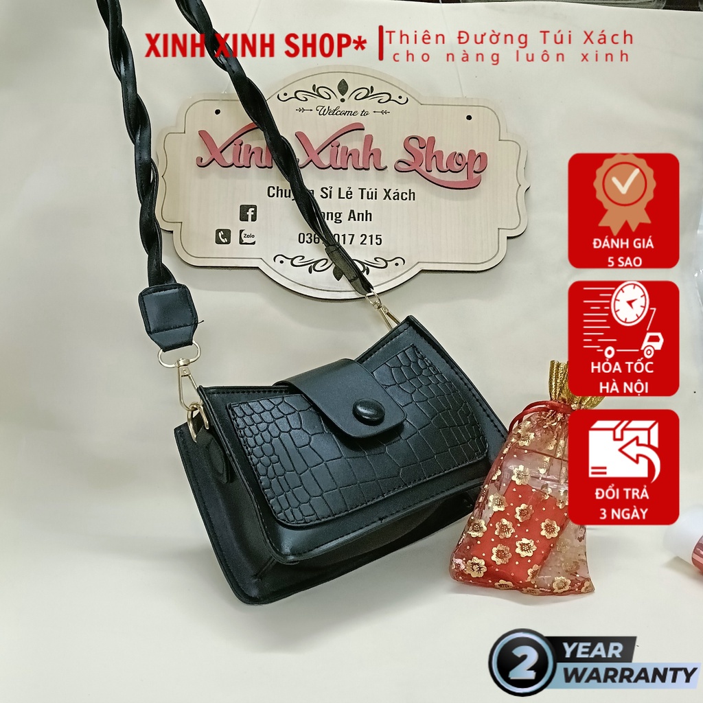 TÚI XÁCH NỮ KHOÁ BẤM QUAI XOẮN SIZE 18CM CỰC XINH CHO MẸ, BÉ, THỜI TRANG NỮ, PHỤ KIỆN THỜI TRANG NỮ