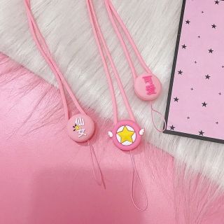 Dây đeo điện thoại màu hồng silicon siêu bền taobao - Tạp Hóa Màu Hường