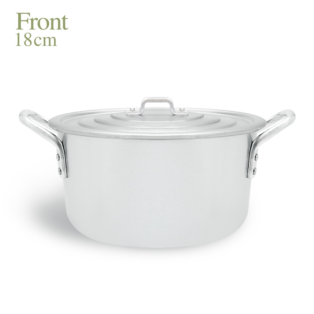 Nồi Nhôm ĐB quai tròn xi bóng 18cm Kim Hằng KHG1338 bắt nhiệt nhanh tỏa nhiệt đều an toàn tiện lợi khi sử dụng