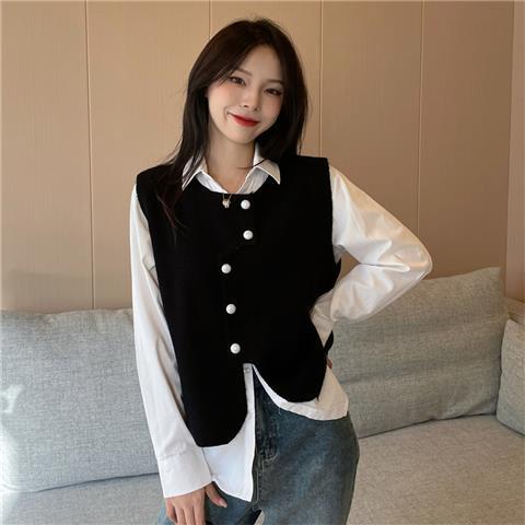 Áo Len Không Tay Dáng Rộng Thiết Kế Mới Thời Trang Theo Phong Cách Hàn Quốc Cho Nữ