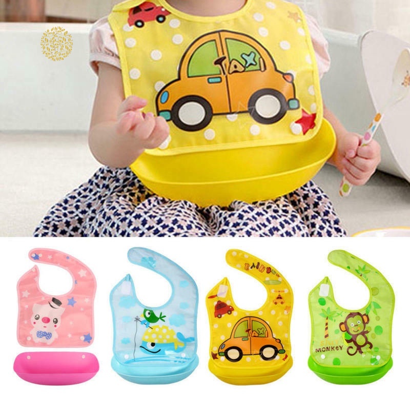 Yếm Ăn Bằng Silicone Chống Thấm Nước Cho Bé
