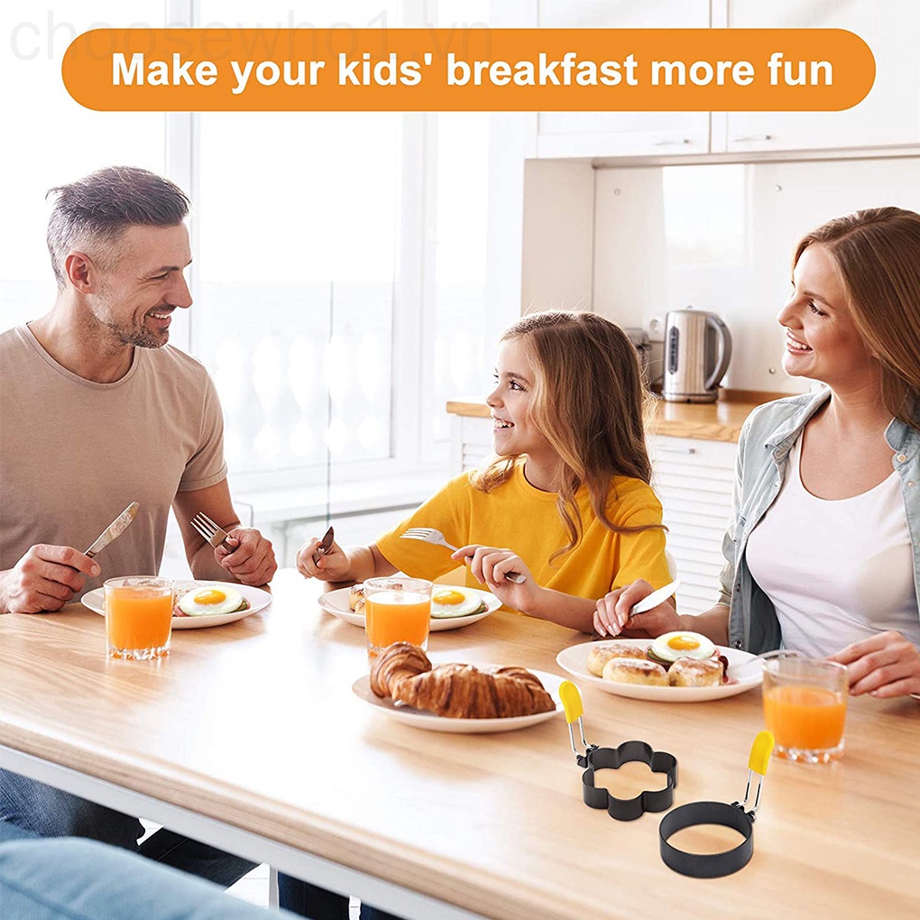 Khuôn Chiên Trứng Chống Dính Bằng Thép Không Gỉ