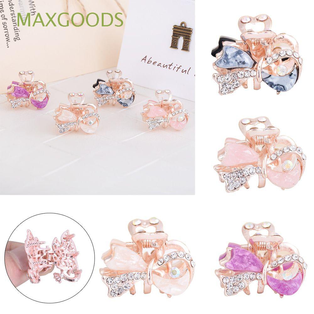 Kẹp tóc nơ mini đính đá dễ thương trẻ trung