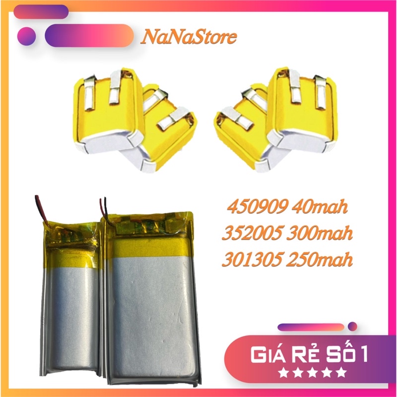 Pin Tai Nghe 3,7V , Pin Lithium 35/250/300mAh Cho Tai Nghe Bluetooth !