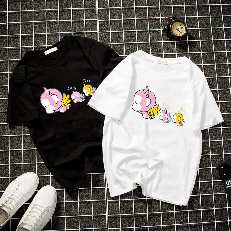 Áo thun unisex form rộng 3 chú chim dễ thương vải dày mịn 2019T2172