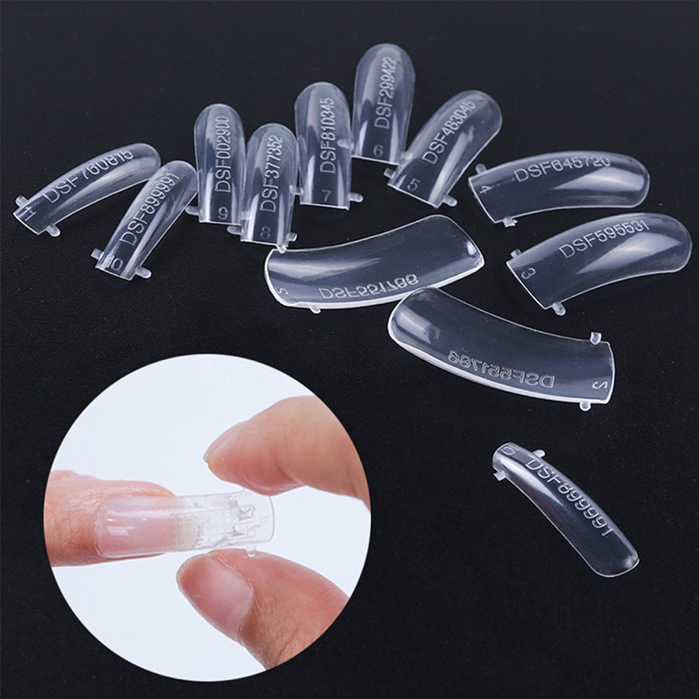Bộ 24 khuôn móng tay giả trong suốt chuyên nghiệp