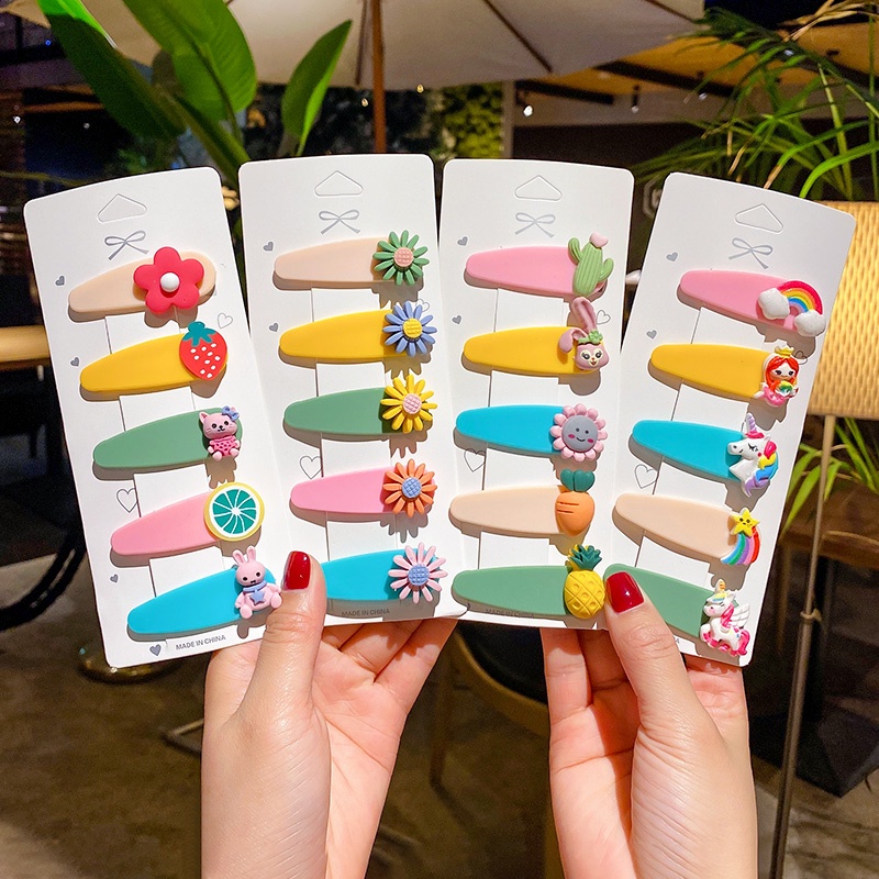 Kẹp Tóc Hoạt Hình Phong Cách Hàn Quốc Xinh Xắn Cho Bé Gái