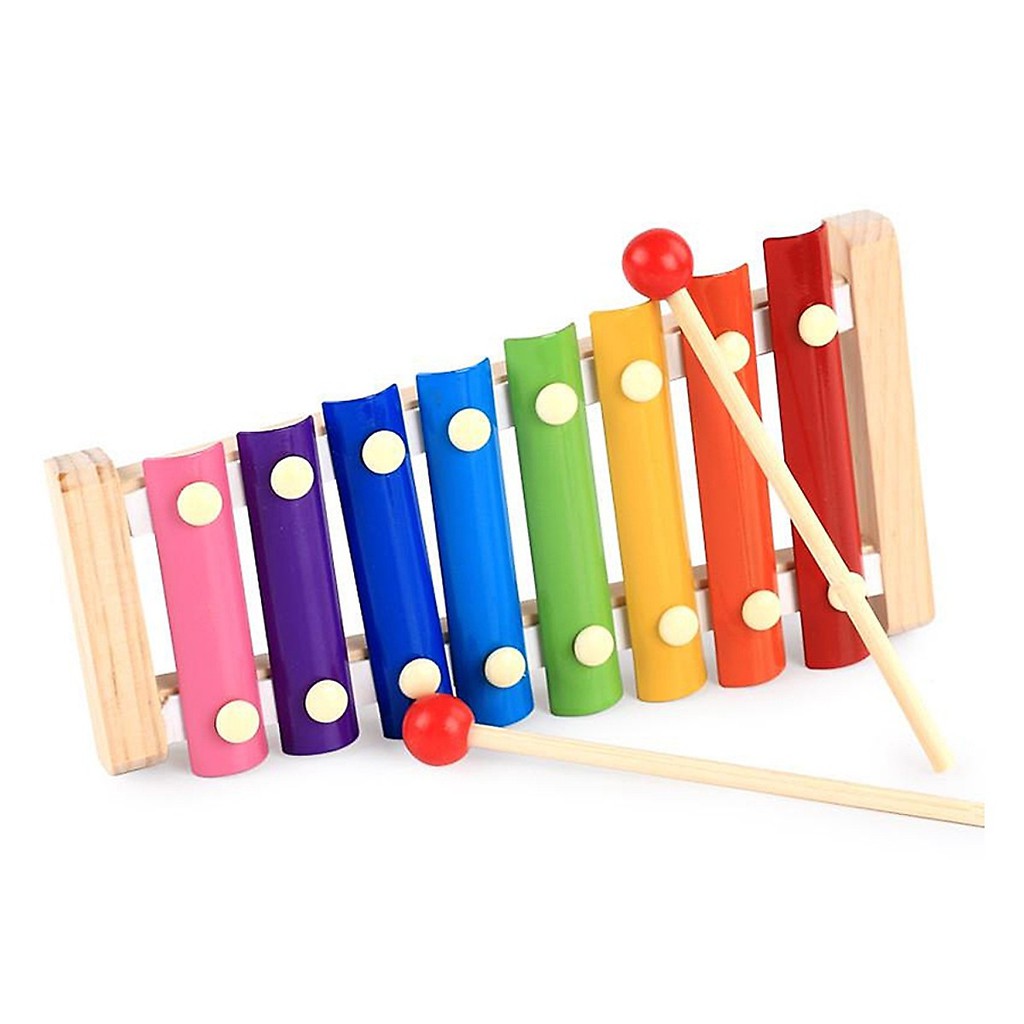 Combo 3 món đồ chơi gỗ cho bé phát triển Toàn Diện ( Đàn gỗ, Trụ thả hình 4 cọc, tháp cầu vồng )