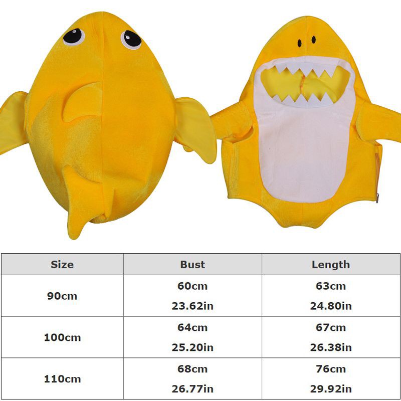 Cartoon Baby Shark Toddlers Kids Halloween Costume Fancy Dress Outfit Gifts