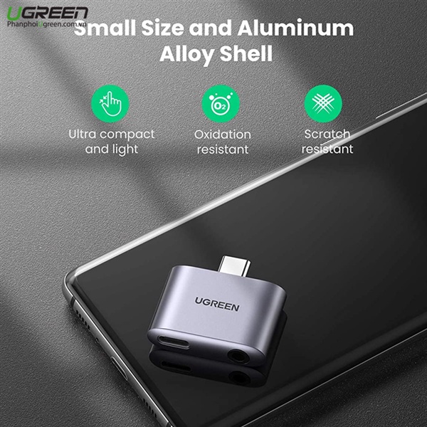 Đầu chuyển USB Type C to 3.5mm + sạc PD 30W Ugreen 70311 - Hàng chính hãng