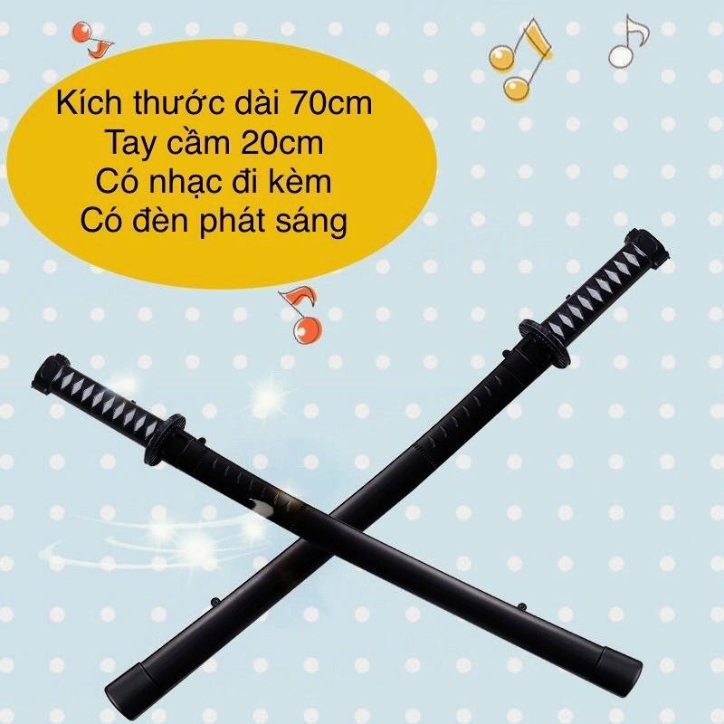 gậy phát sáng chạy pin . có nhạc và đèn phát sáng . có đủ màu để lựa chọn