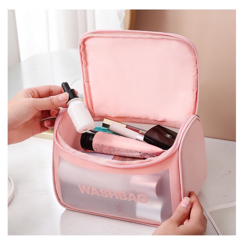 Túi đựng mỹ phẩm màu hồng