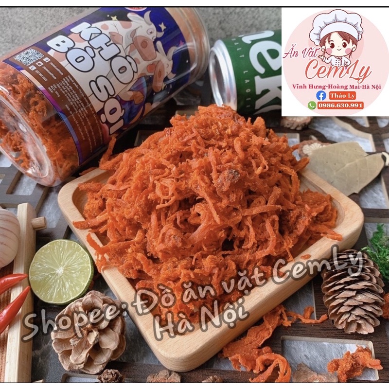 Khô Bò Sợi❤️Hàng loại 1❤️Túi Zip 100gr_ Đồ ăn vặt CemLy Hà Nội