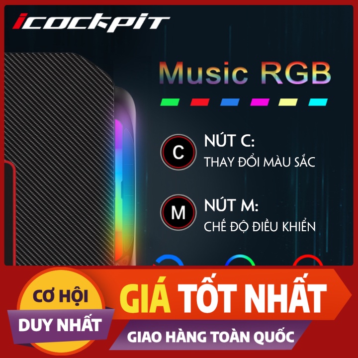 Bàn Gaming - Bàn Game - Có Đèn RGB Đa Sắc Tuổi Thọ Lên Đến 100k Giờ - Nút Diều Khiển Thay Đổi 3 Chế Độ Màu Sắc