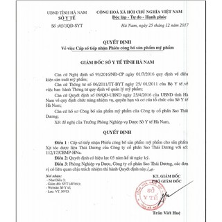 Xịt tóc mọc tóc dược liệu Thái Dương