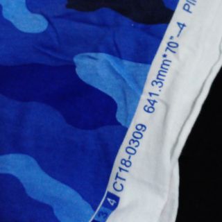 Cotton rằn ri xanh biển phối xanh dương và xanh đen