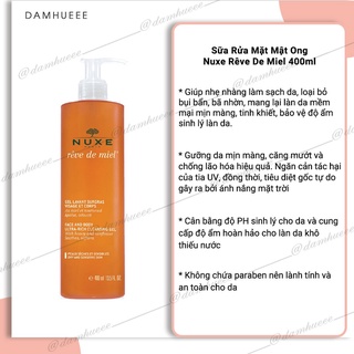 Sữa rửa mặt nuxe mật ong