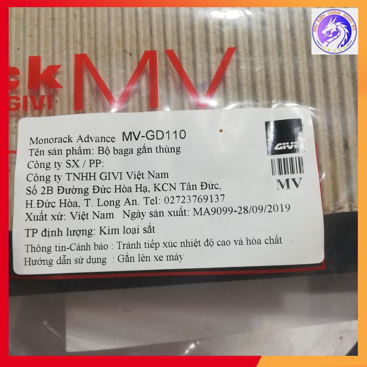 Baga Sau Gắn Thùng Givi Monorack Advance Cho Xe Suzuki GD110 VN Bảo Hành 2 Năm
