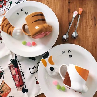 CỐC SỨ 3D HÌNH CHÂN MÈO SIÊU YÊU