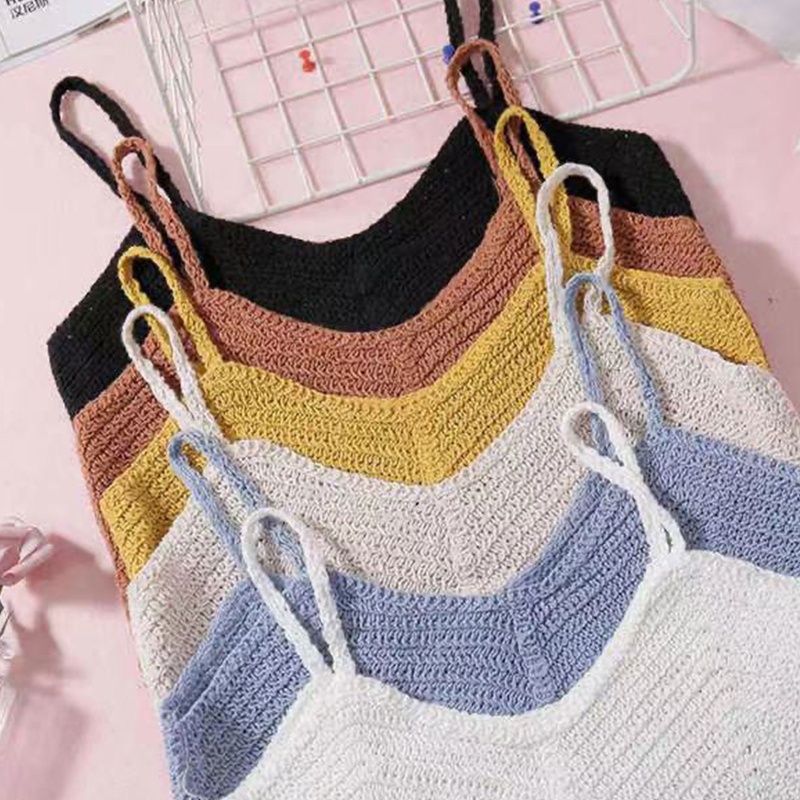 Áo Crop Top Hai Dây Cổ Chữ V Gợi Cảm Cho Nữ