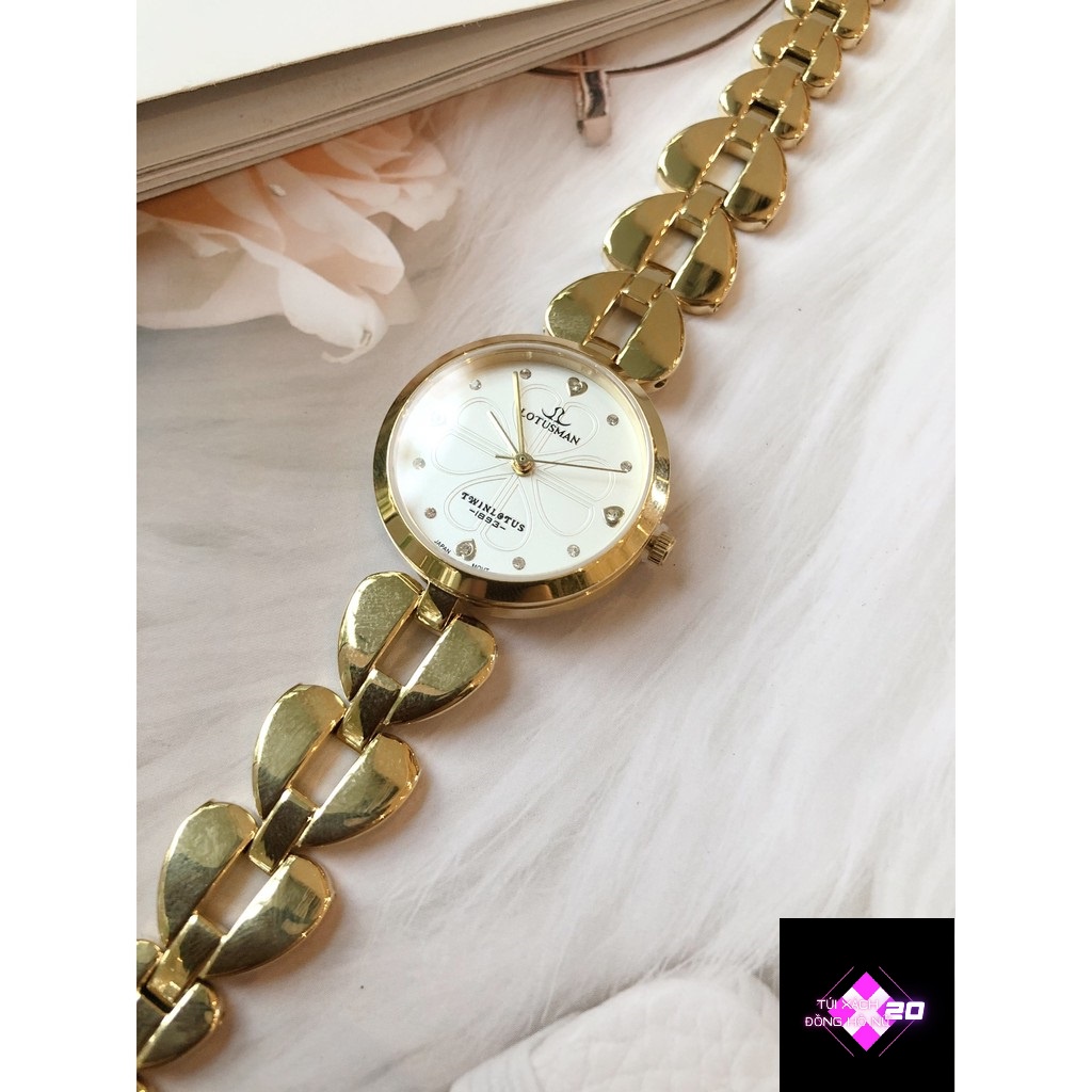 (Sẵn 4 màu ) Đồng hồ nữ lotusman LT14A stainless steel sapphire crystal case 26mm. 3atm