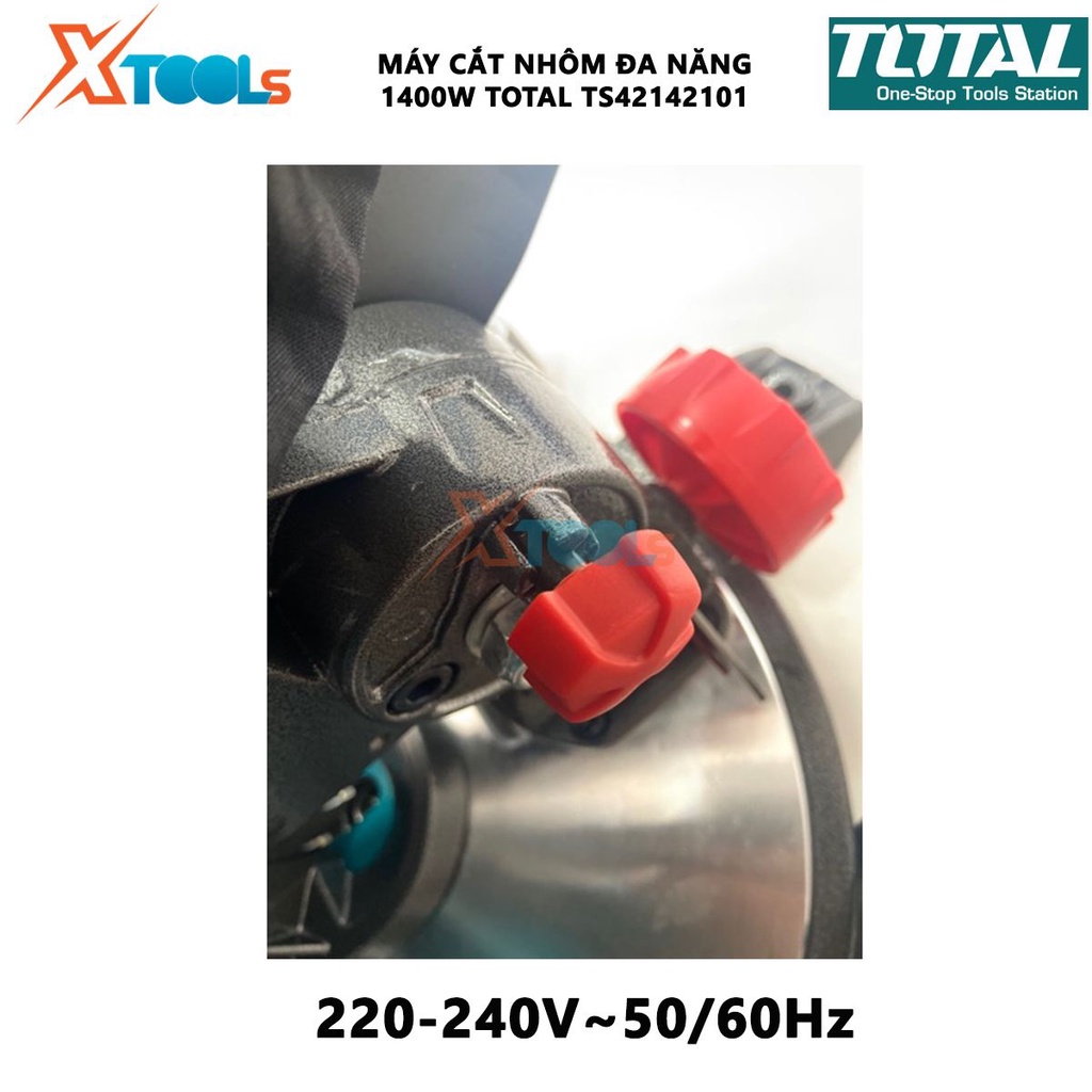 Máy cắt nhôm gỗ đa năng TOTAL TS42142101 Máy cưa đa năng Nguồn vào 1400W Tốc độ không tải 5000rpm cắt cơ khí, vật liệu