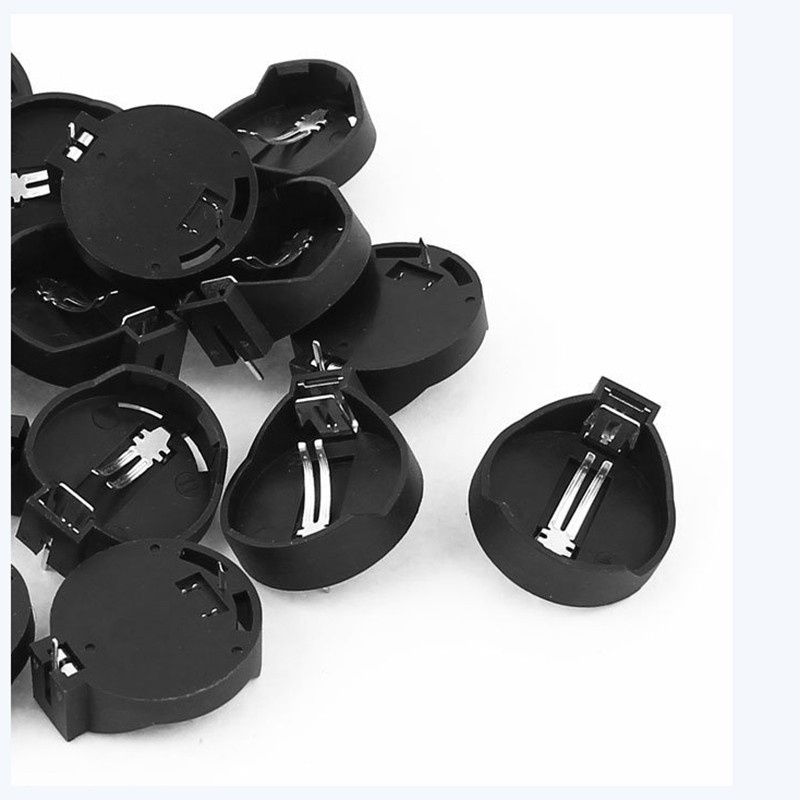 Set 20 giá đỡ pin nút 3v Cr2032 Cr2025 màu đen