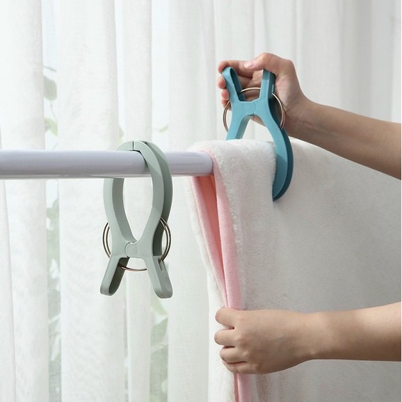 Kẹp phơi chăn màn bản to hình con cá chắc chắn- Kẹp/ Cặp nhựa phơi quần áo hình cá đa năng, ngăn chắn gió tiện lợi- GC02