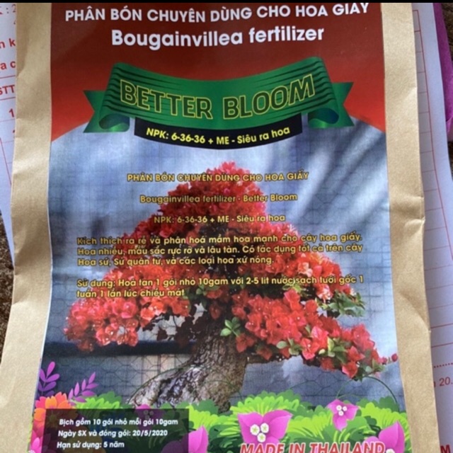 Phân bón chuyên dùng cho hoa giấy