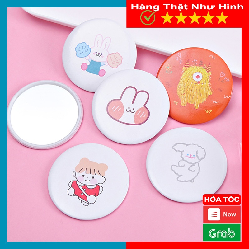 Gương Trang Điểm Mini Cầm Tay Hàn Quốc Bỏ Túi Tiện Lợi - MTDDT