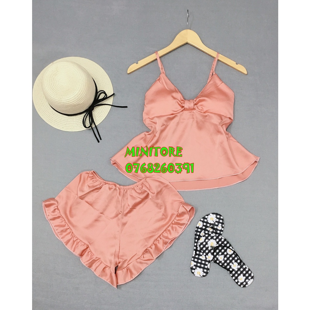 [DƯỚI 60KG] BỘ SATIN DỄ THƯƠNG CÓ MÚT, VẢI MỀM MỊN MÁT MẶC NHÀ MẶC NGỦ BAO ĐẸP - HÀNG XƯỞNG NHÀ MAY ĐƯỜNG MAY KỸ