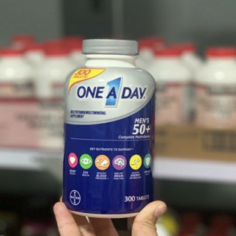 Viên uống One a day Men's , Women's 50+ Multivitamin 300 viên của Mỹ - Bổ sung vitamin Nam Nữ