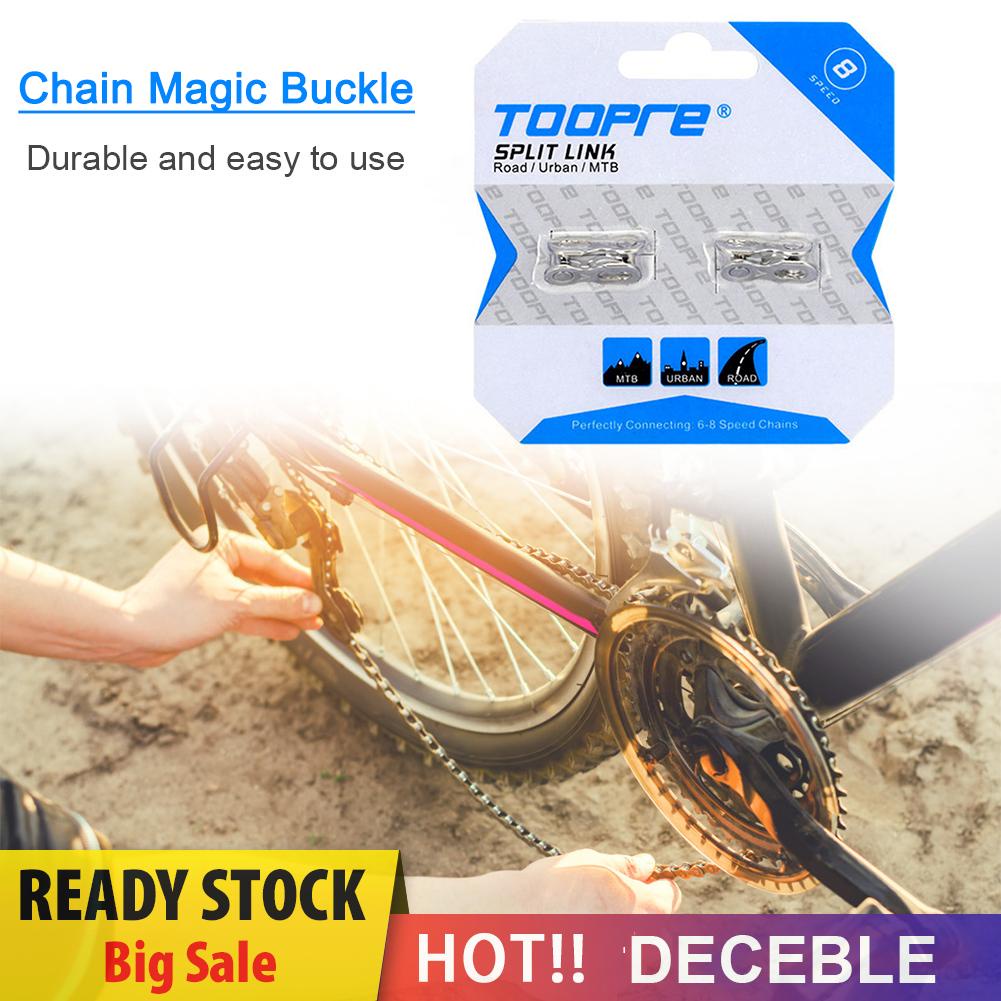 DECEBLE TOOPRE 2 Pairs Bicycle Chain Link Connector MTB Bike Quick Master Links