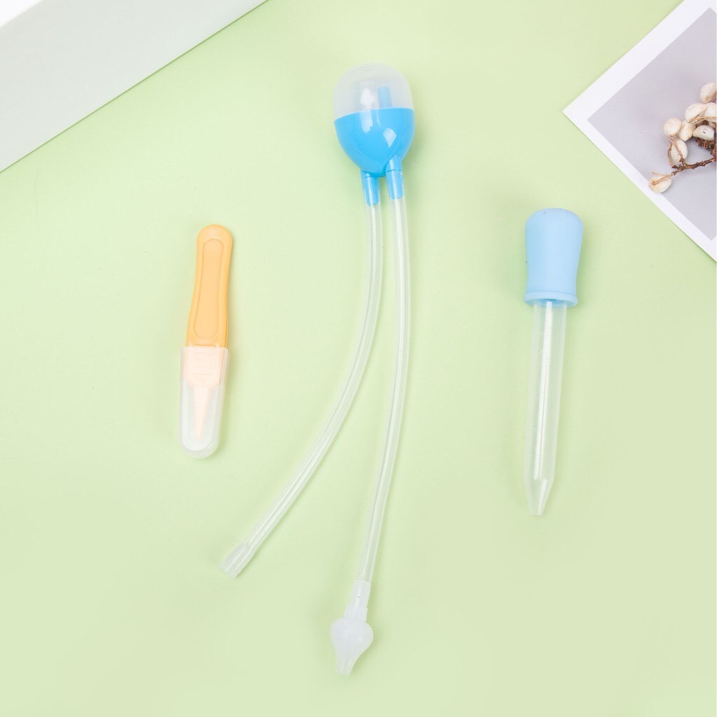 Bộ Dụng Cụ Hút Mũi, Nhíp Gắn Gỉ Mũi An Toàn Cho Bé Có Hộp Đựng
