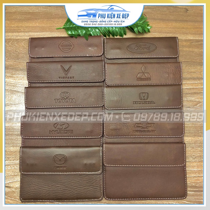 Ví Da Đựng Đăng Kiểm Giấy Tờ Xe Ô Tô 📍HÀNG LOẠI 1 - CAO CẤP📍Ví Đựng Giấy Tờ Ô Tô  Có LOGO Nhiều Hãng Xe