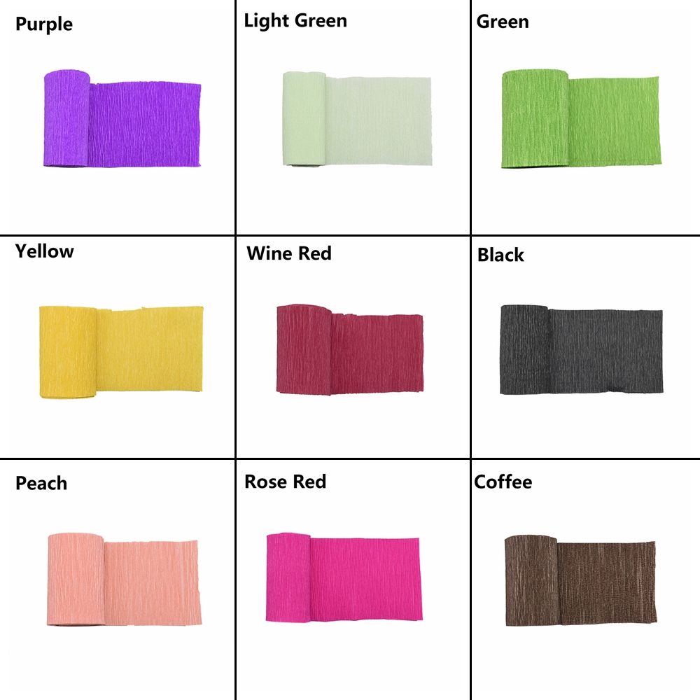 Cuộn giấy nhún UUMIR tự trang trí thủ công kích thước 250*10cm có nhiều màu sắc tùy chọn