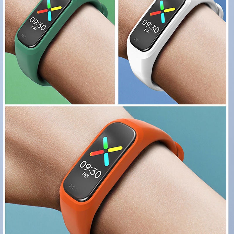 Dây Đeo Silicon Mềm Thay Thế Nhiều Màu Sắc Cho Dây Đeo Đồng Hồ Thông Minh OPPO Band