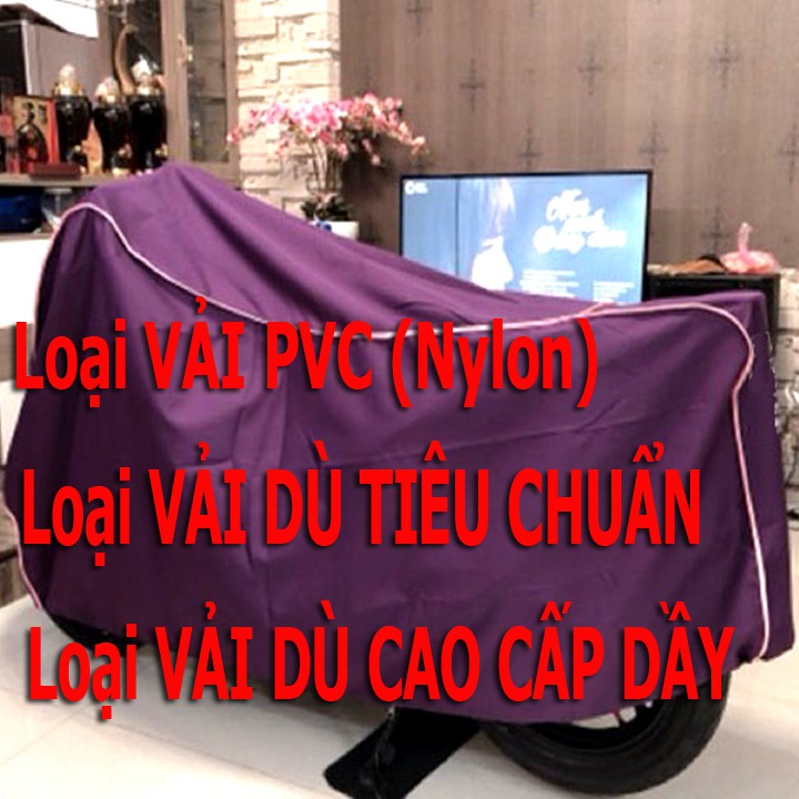 [Mã 11LSSALE giảm 100% đơn 50k] Áo bạt phủ trùm xe máy Full Size- Cán Pu không bong tróc